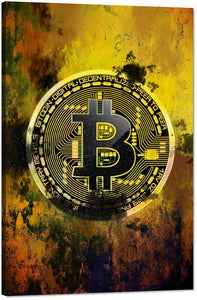 Modern Inspirational Canvas Wall Art Bitcoin Motivational Painting Hodl Crypto Btc Inspiration Motivation Posters Cryptocurrency Trader Hodler Artwork for Office Home Wall Decorations
