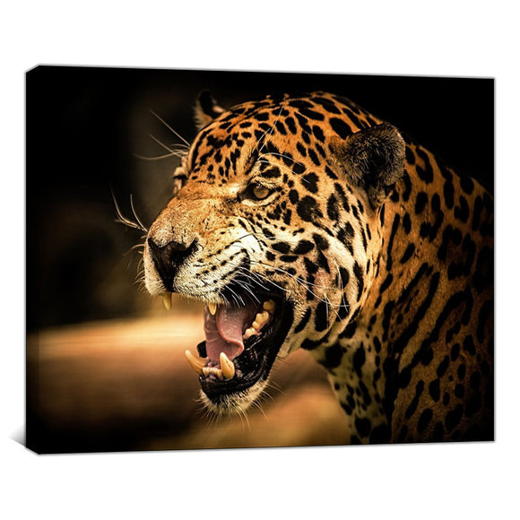 Posters and Prints Animal Leopard Paintings Picture Printed Wall Art on Canvas for Living Room Home Decor or Hotel Stretched Wooden Framed Ready to Hang (24 x 32 inches)