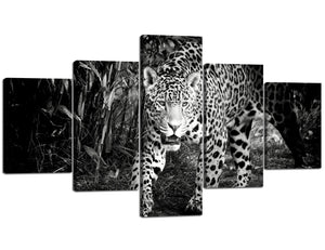 Black and White White Tiger in Forest Wall Art Painting Pictures Print On Canvas Animal The Picture for Home Modern Decoration(70''Wx40''H)