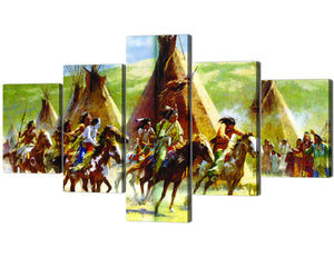 Canvas Art Race Horses Running Scene Long Contemporary Wall Art Canvas Picture Modern Artwork Painting Print for Living Room Bedroom Bathroom Kitchen Office Wall Decor Home Decor(70"Wx40"H)
