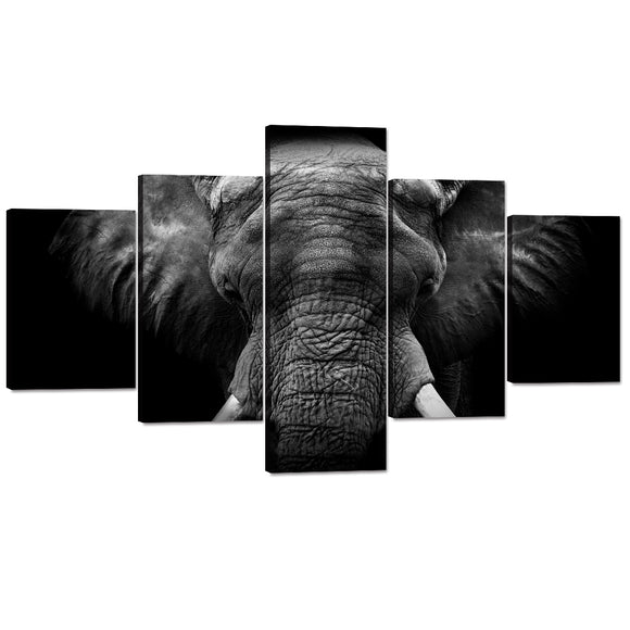 Contemporary Art Original Design Large Abstract Elephant Ivory Painting on Canvas Print Wall Art Picture for Living Room Bedroom Wall Decor - 70''Wx40''H