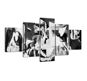 Guernica by Picasso Giclee Prints Theme Canvas - World-renowned Painting Prints for Home Decoration Framed Ready to Hang - 60''W x 32''H