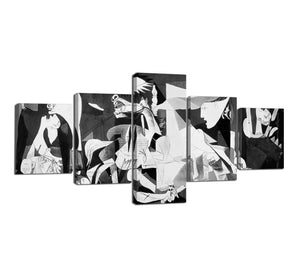 Yan Quan 5 Piece Guernica by Picasso Giclee Canvas World-renowned Artwrok Prints for Wall and Home Decoration - 50''Wx24''H